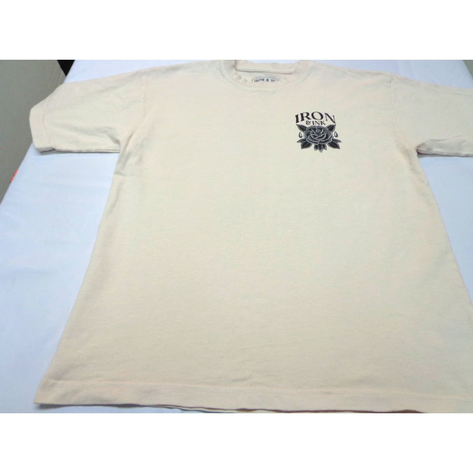 Vintage Iron & Ink Clothing Company T-shirt Tattoo Design Graphic Size Small Men Short Sleeve Beige S Size US S / EU 44-46 / 1 - 3 Thumbnail