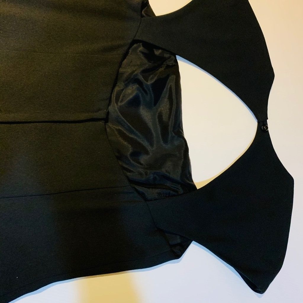 Other Krasini Black dress below knee with slit size 10 Size L / US 10 / IT 46 - 8 Thumbnail