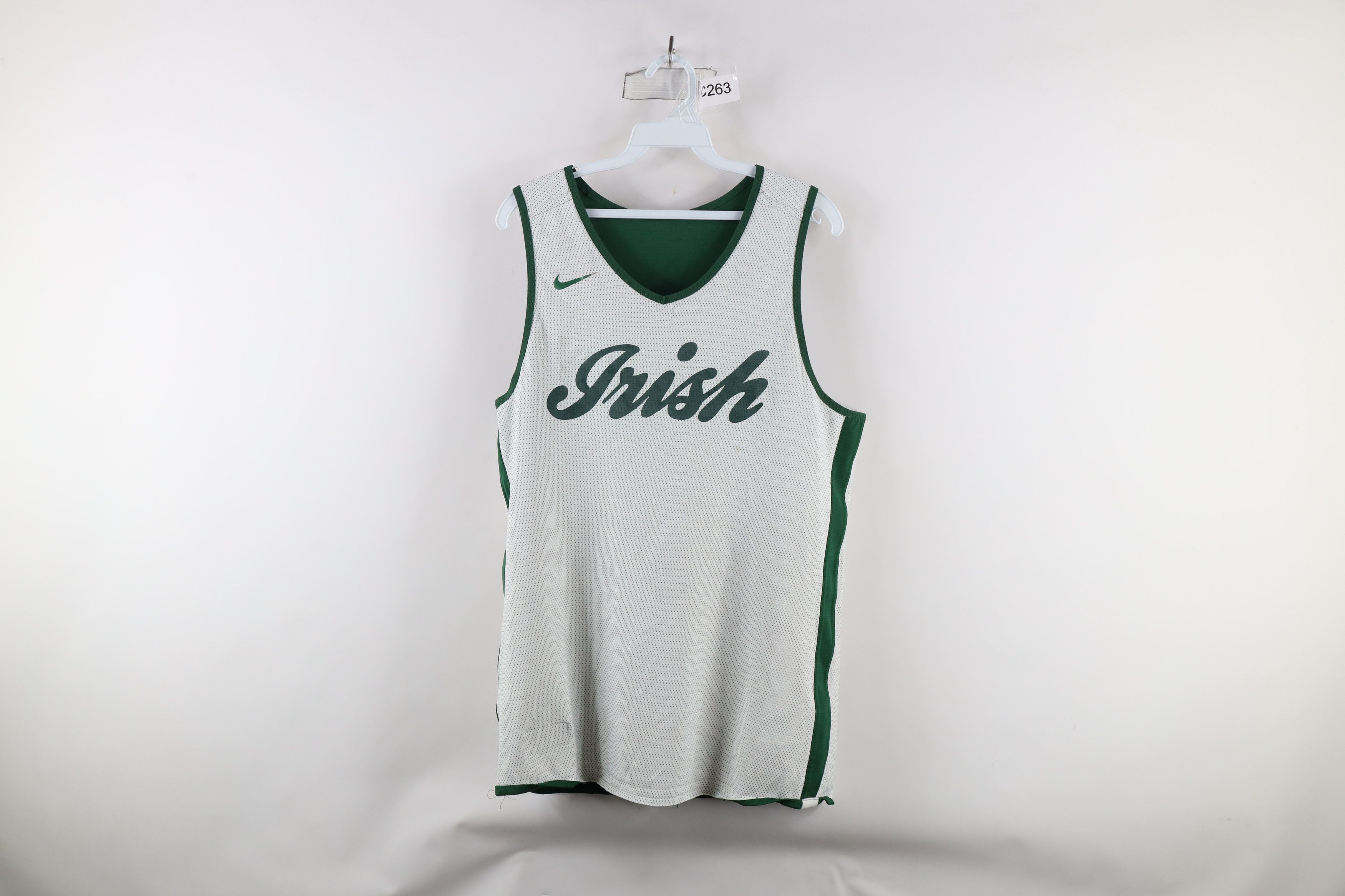 Nike × Vintage Nike Distressed Spell Out Irish Reversible Basketball Jersey Size US M / EU 48-50 / 2 - 13 Thumbnail
