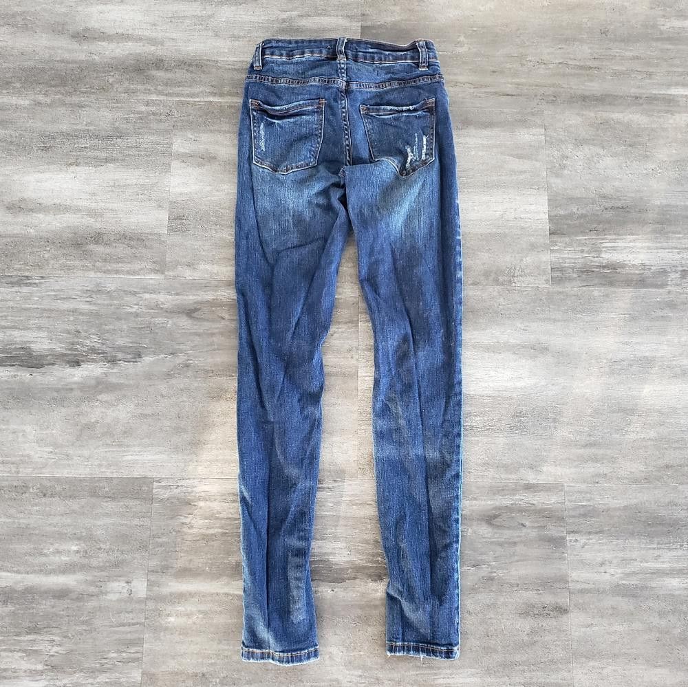 Fashion Nova Dark Denim High Waisted FN Skinny Jean Size 30" / US 8 / IT 44 - 2 Thumbnail