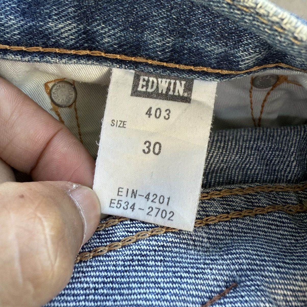 Edwin VINTAGE EDWIN FADED RIPPED JEAN DENIM PANTS Size US 33 - 12 Thumbnail