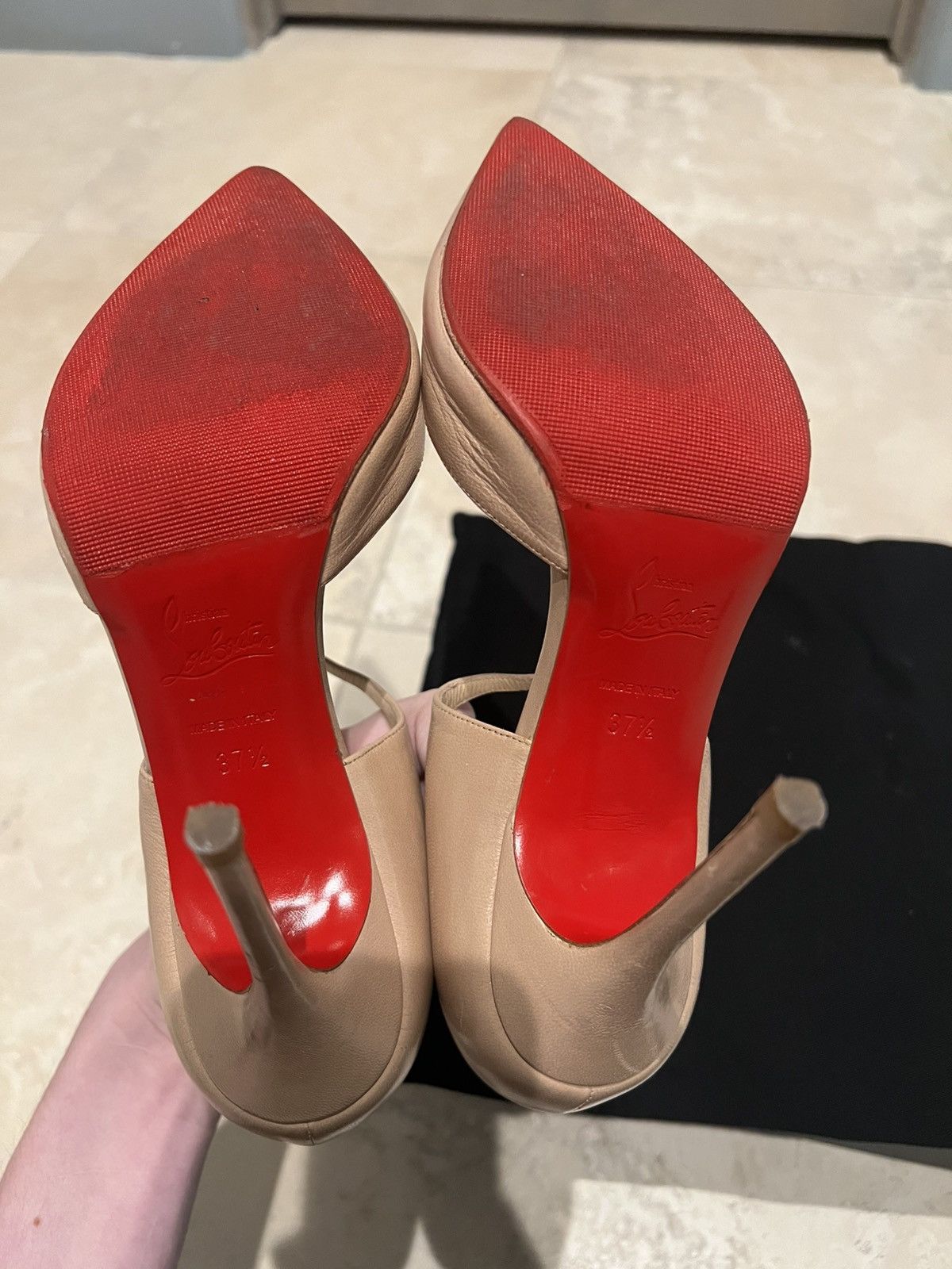 Christian Louboutin Red bottom heels beige Size US 7.5 / IT 37.5 - 8 Thumbnail