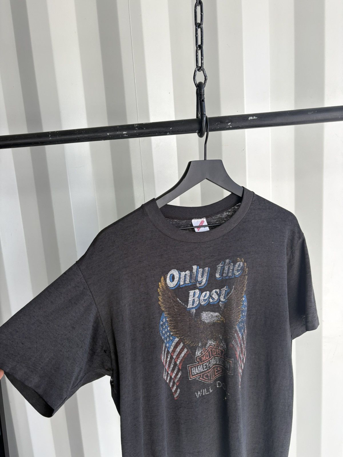 Harley Davidson Thrashed Harley Only the Best Faded Shirt Erd grunge Thin Size US XL / EU 56 / 4 - 5 Thumbnail