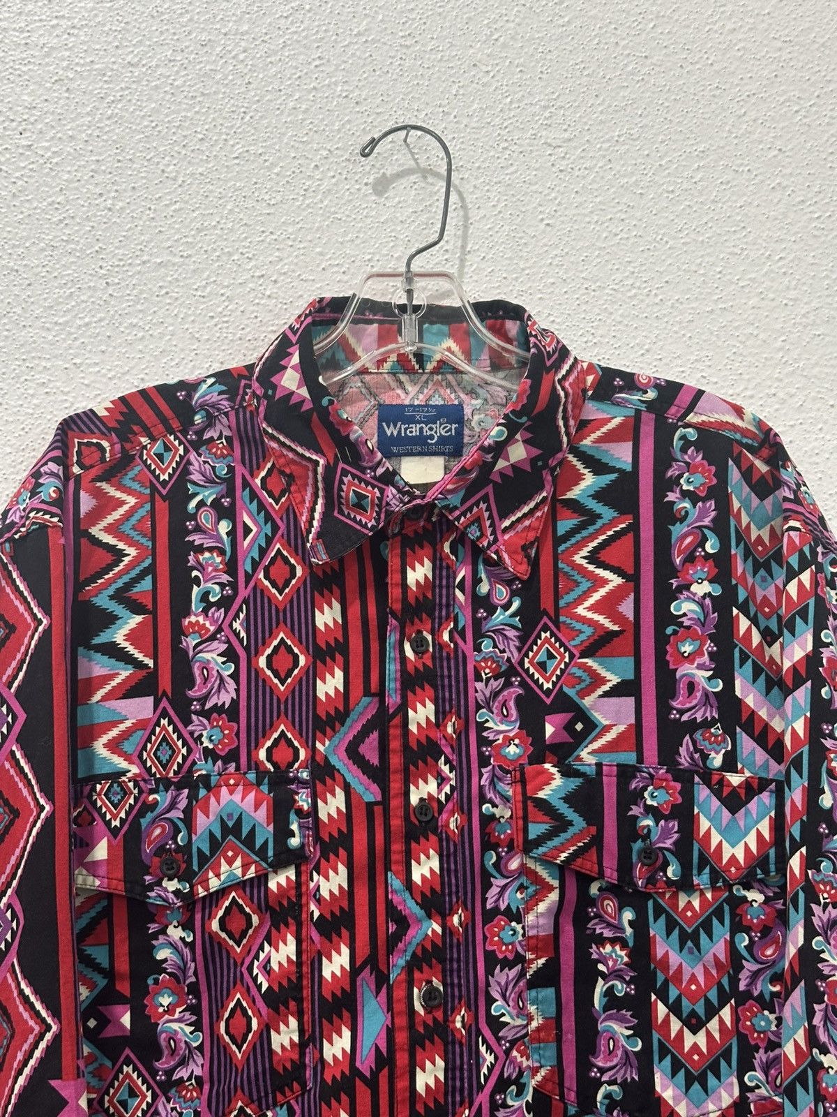 Wrangler Vintage 90s Wrangler Western Shirt Aztec Southwestern XL Size US XL / EU 56 / 4 - 2 Thumbnail