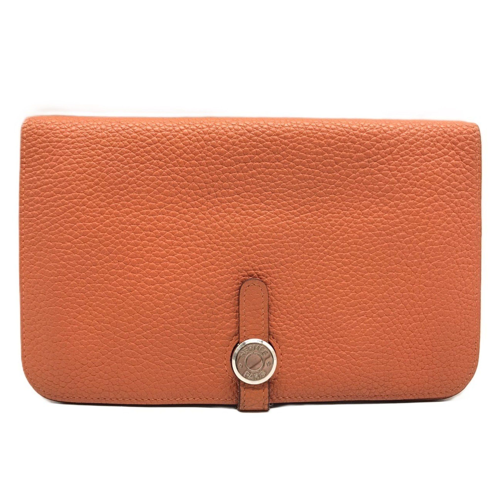 Hermes Hermes Dogon GM Taurillon Clemence Serie Leather Pouch Orange H Stamp Size ONE SIZE - 1 Thumbnail