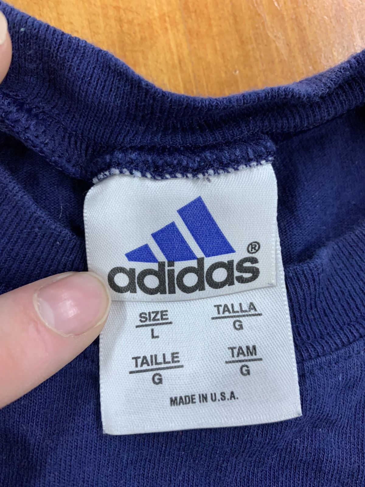 Adidas × Vintage Vintage Adidas Navy Tank Top Size US M / EU 48-50 / 2 - 2 Thumbnail