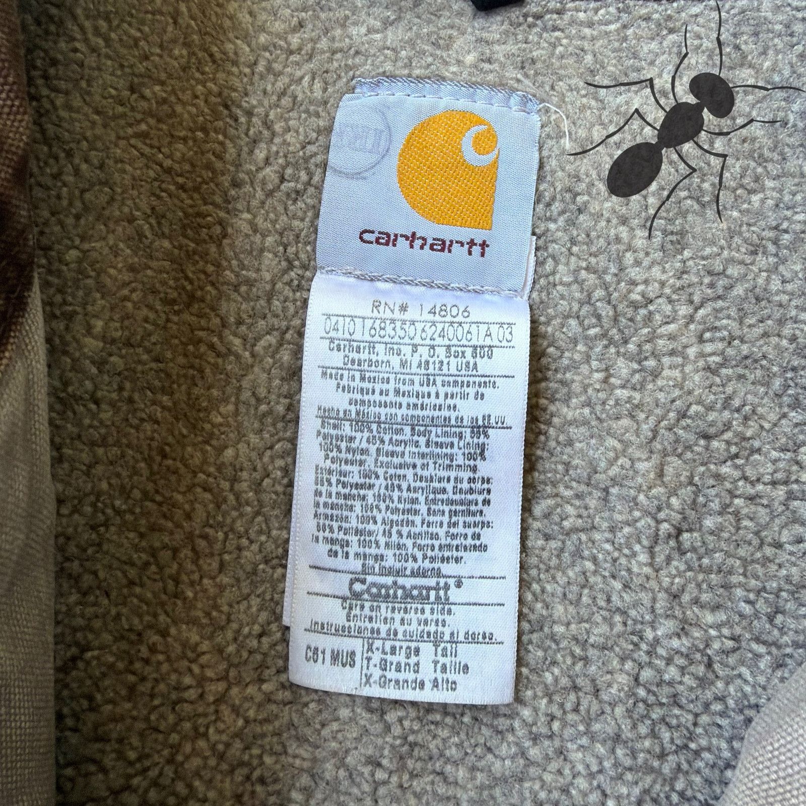 Carhartt × Vintage Carhartt C61 MUS brown chore coat work wear jacket Size US XL / EU 56 / 4 - 5 Thumbnail