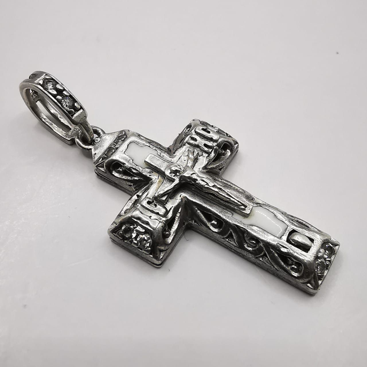 Sterling Silver Vintage Elegant Cross Pendant made of 925 Silver 4,41g Size ONE SIZE - 8 Thumbnail