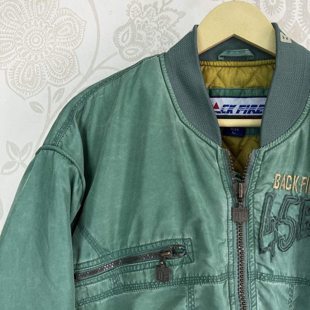 45rpm × Vintage Vintage 45RPM BFA Back Fire Bomber Jacket Size US L / EU 52-54 / 3 - 5 Thumbnail