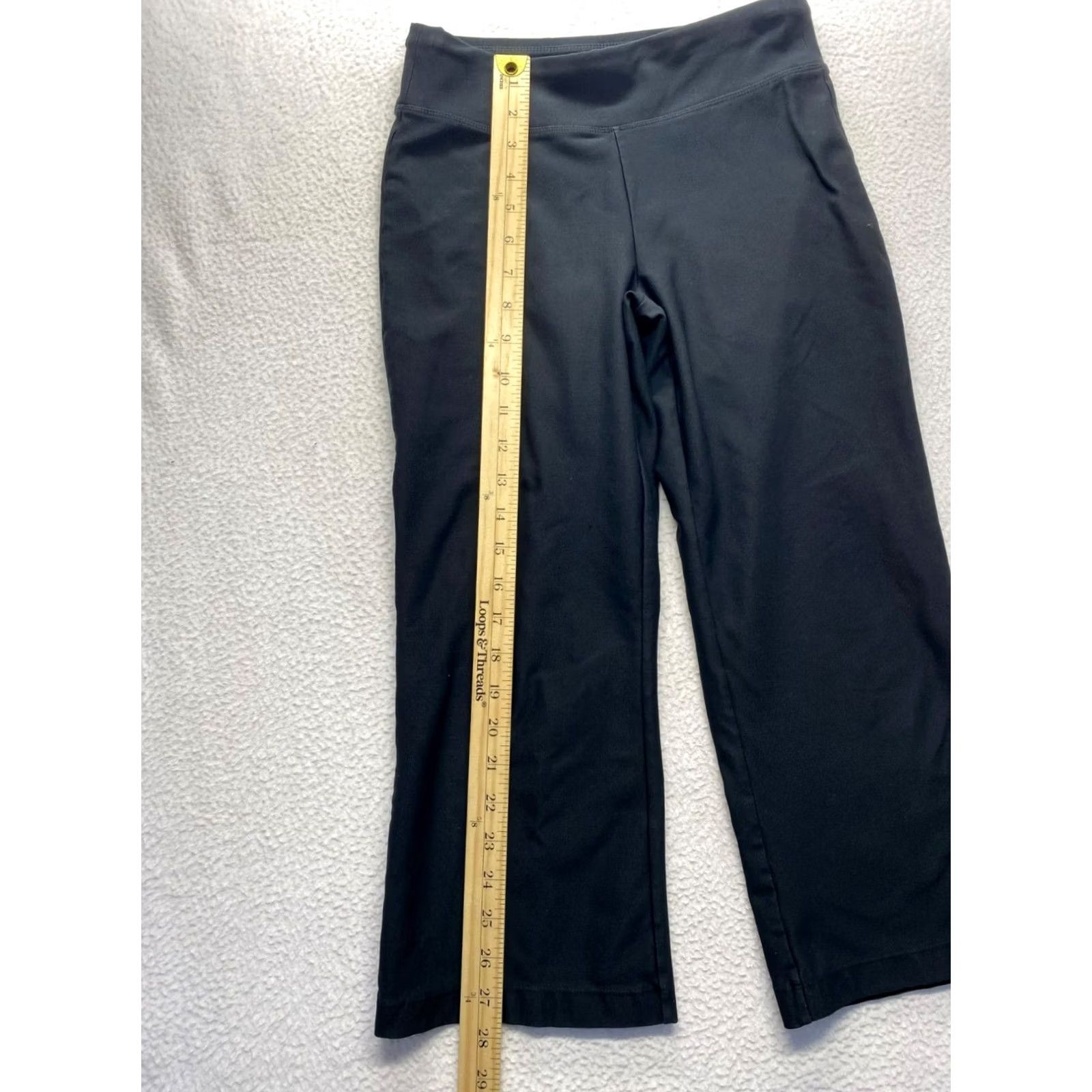 Nike Nike Dri-Fit Capri Pants Womens XS Black Wide-Leg Yoga Capris Size 26" / US 2 / IT 38 - 5 Thumbnail