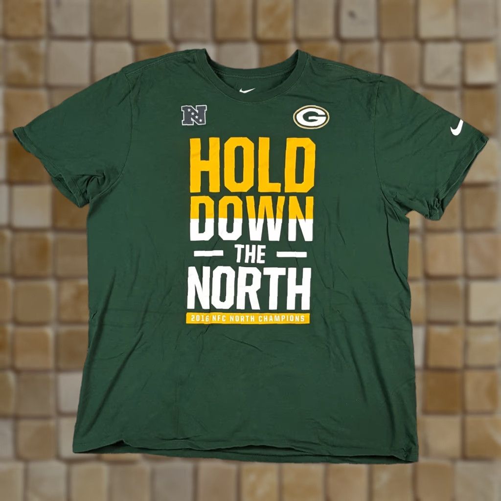 Nike VINTAGE Nike Green Bay Packers NFL Football T Shirt XL Men Green Swoosh Hold Down The North 90s Retro Sports NFL Logo Embroidered Cotton Cotton Size US XL / EU 56 / 4 - 1 Thumbnail