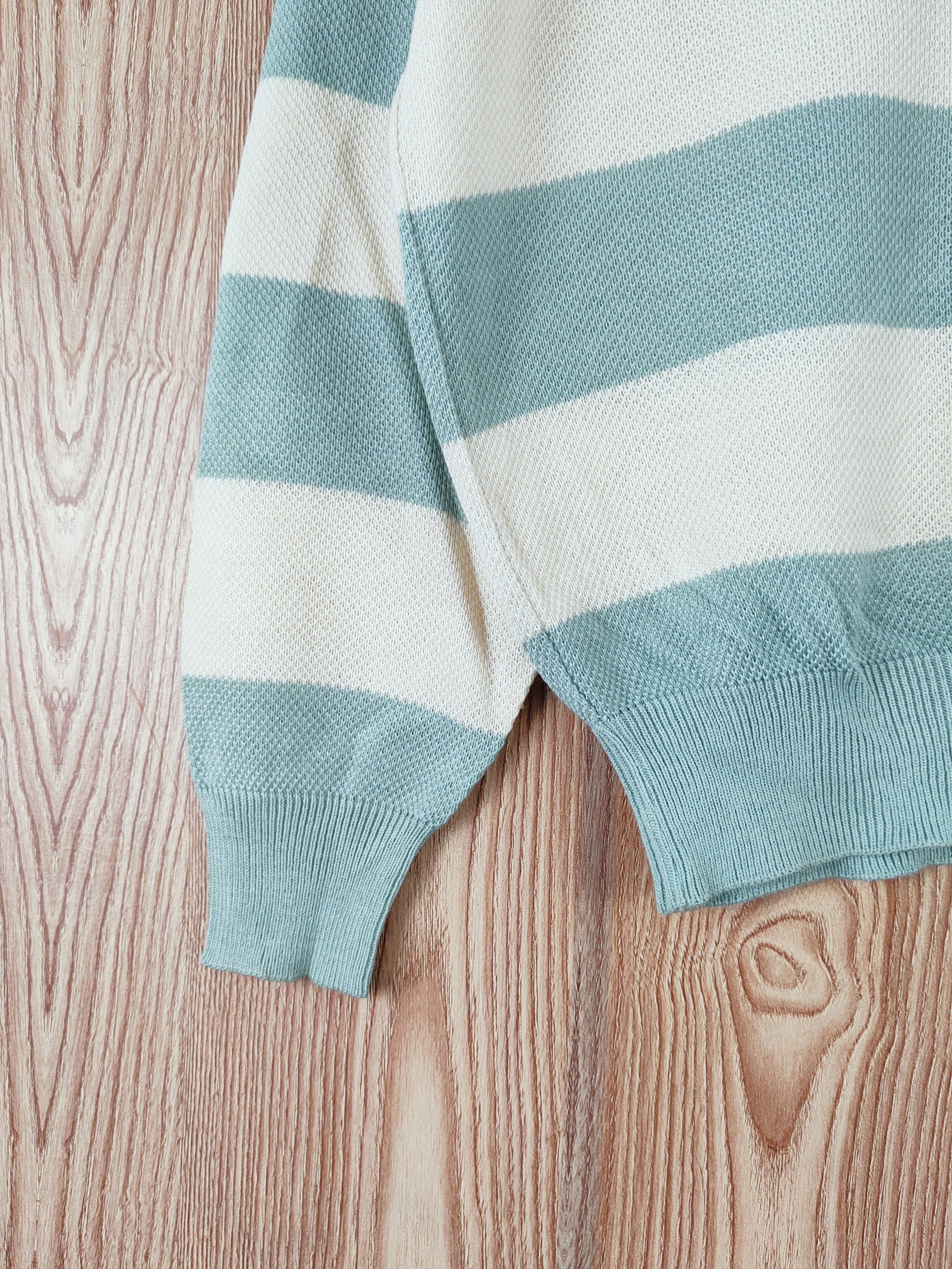 Japanese Brand Arnold Palmer Green Cream Stripe Knitwear Sweatshirts #W127 Size US M / EU 48-50 / 2 - 4 Thumbnail