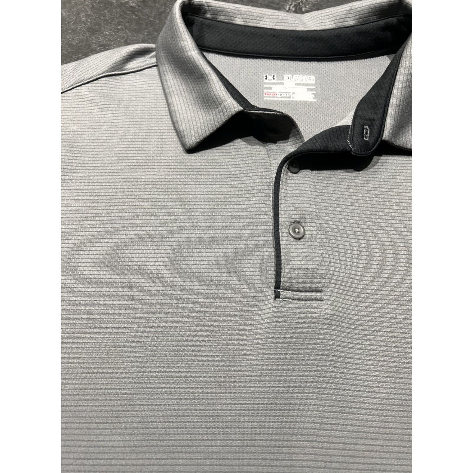 Under Armour VINTAGE Under Armour Golf Polo Shirt Men's 2XL Short Sleeve Gray Logo Casual All Seasons Size US XXL / EU 58 / 5 - 5 Thumbnail