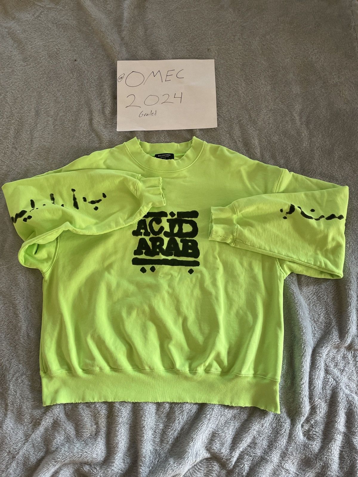 Image of Acid Arab Balenciaga 62/150 in Neon, Men's (Size Small)