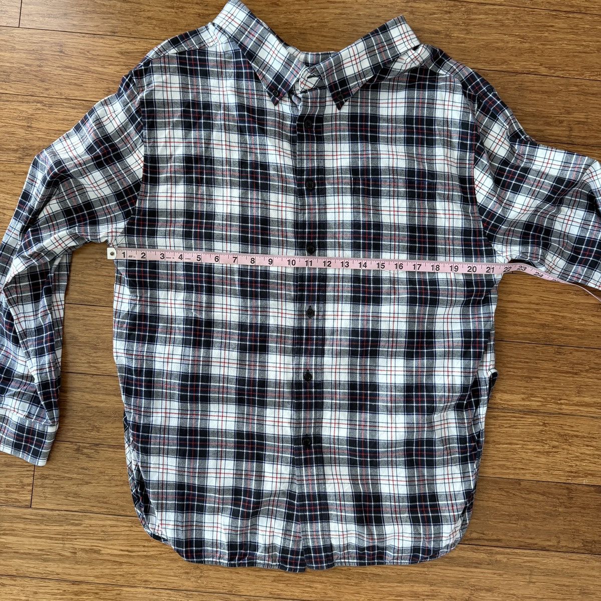 Balenciaga Balenciaga Swing Collar Plaid Shirt, Size 36, Unisex Size US M / EU 48-50 / 2 - 9 Thumbnail