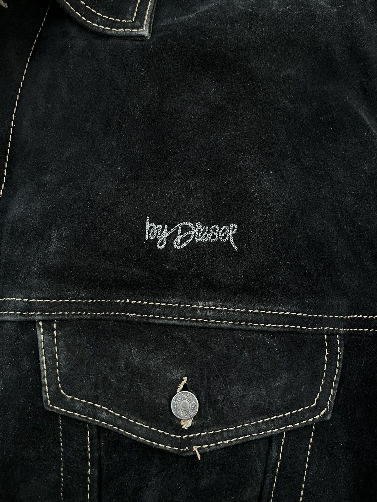 Diesel 90s VINTAGE DIESEL WESTERN TRUCKER LEATHER SUEDE Size US XL / EU 56 / 4 - 8 Thumbnail
