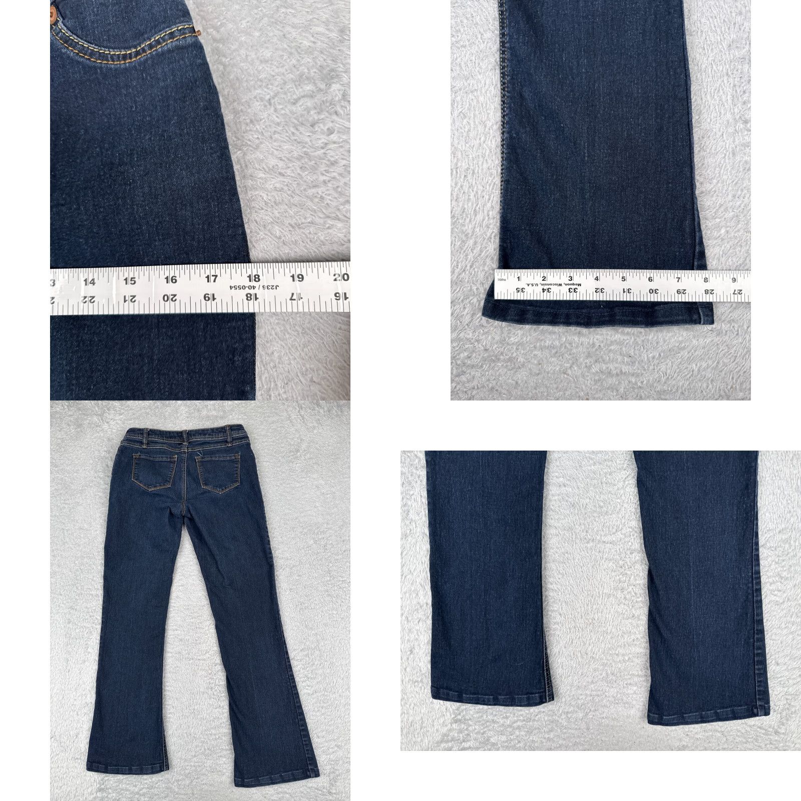 Vintage St. Johns Bay Jeans Womens 4 Jeans Denim Bootcut Dark Wash 28x29 Blue Cotton Blend 5-Pocket Design Size 27" / US 4 / IT 40 - 9 Thumbnail
