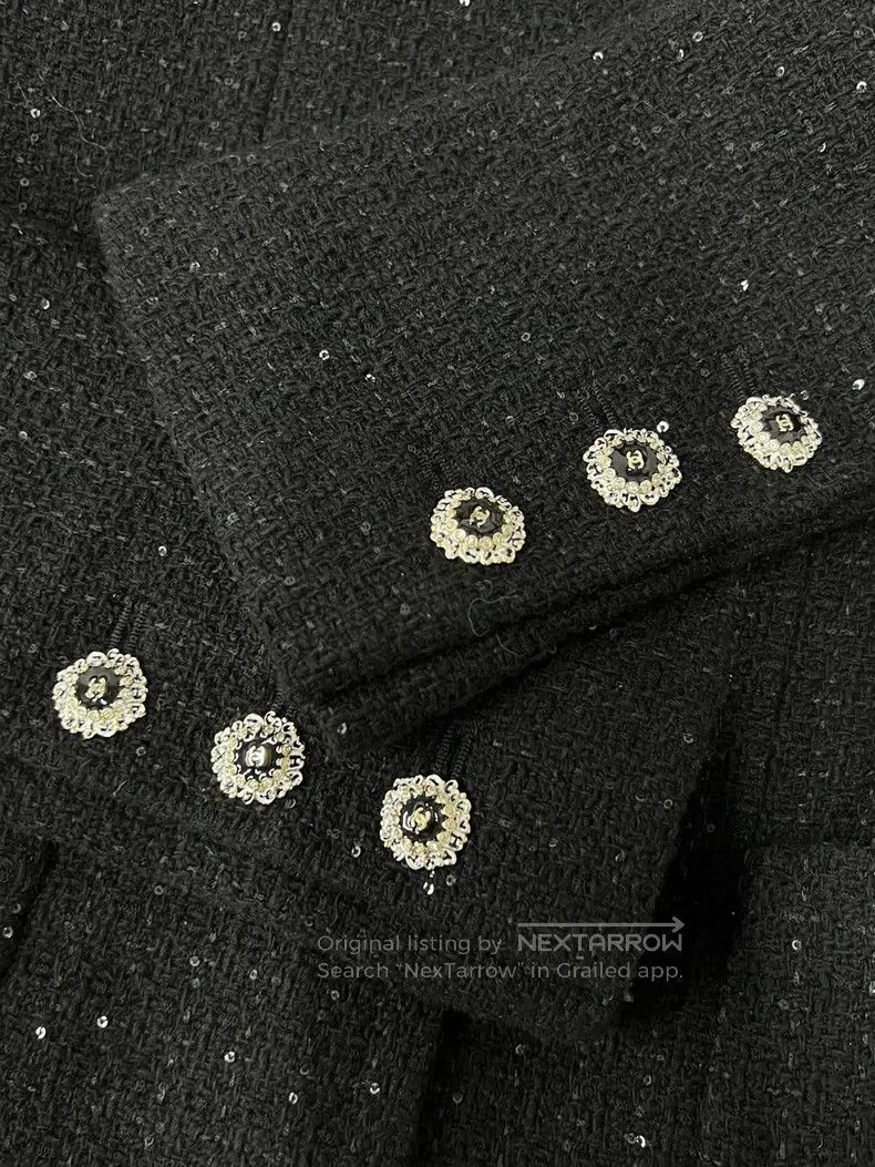 Chanel Chanel 25K black sequin lapel jacket Size XS / US 0-2 / IT 36-38 - 3 Thumbnail
