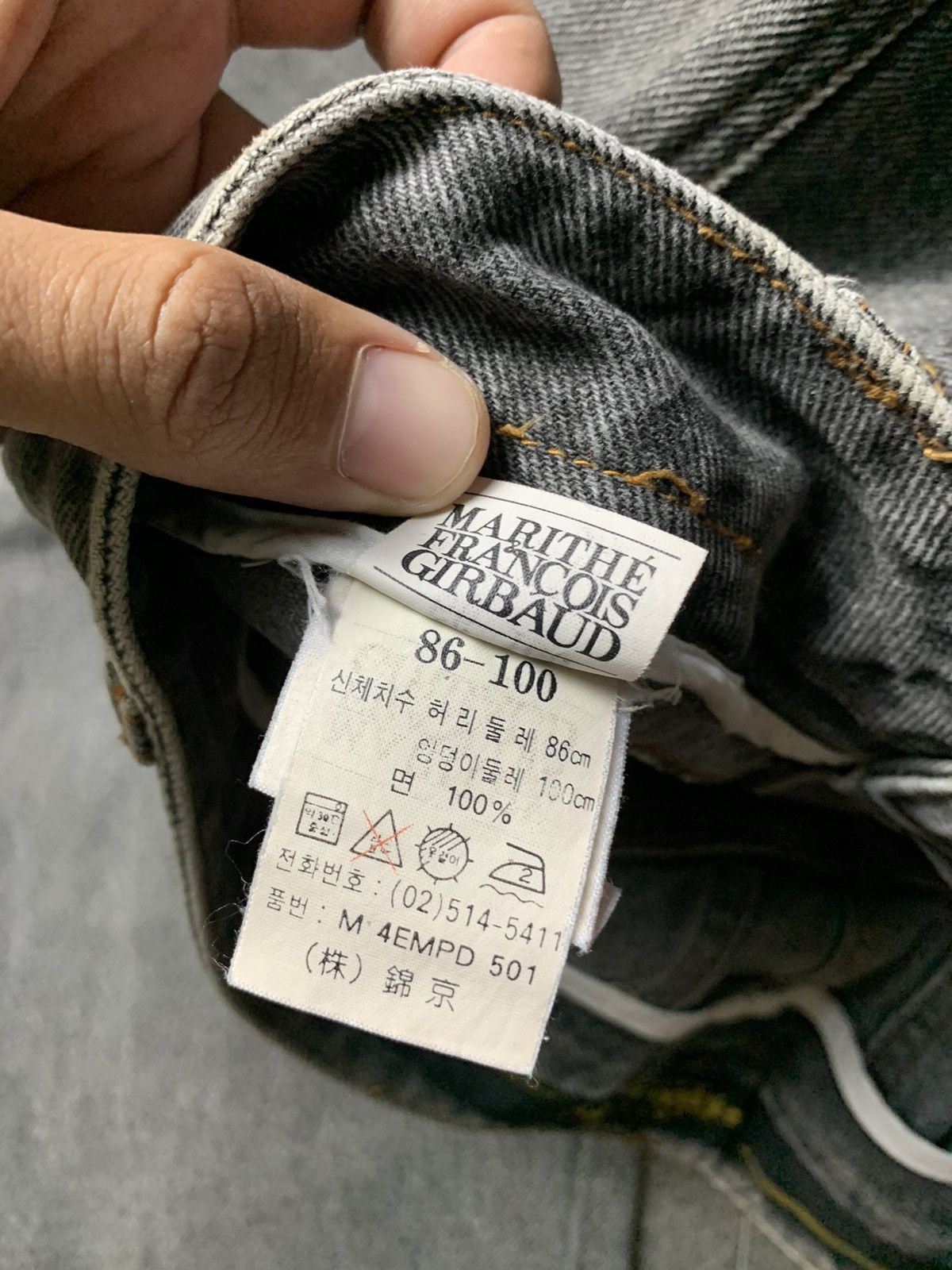 Marithe + Francois Girbaud 2000s Marithe Francois Girbaud Stone Washed Panelled Jeans Size US 30 / EU 46 - 8 Thumbnail