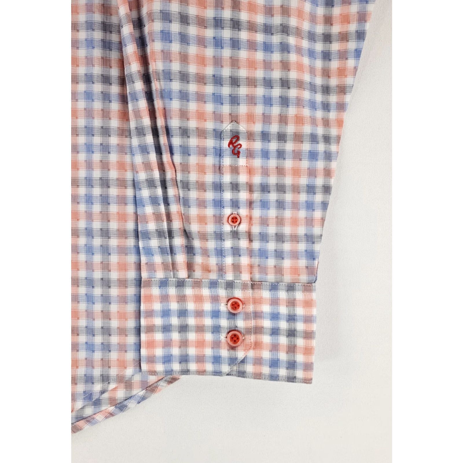 Robert Graham Robert Graham Button-Up Shirt Mens 2XL Multicolor Pastel Blue Pink White Check Plaid Long Sleeve Size US XXL / EU 58 / 5 - 2 Thumbnail
