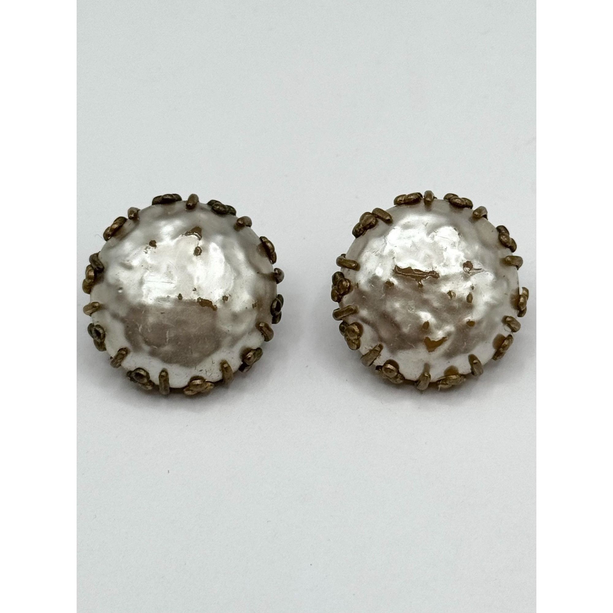 Miriam Haskell Vintage Signed Miriam Haskell Baroque Faux Pearl Earrings Size ONE SIZE - 3 Thumbnail