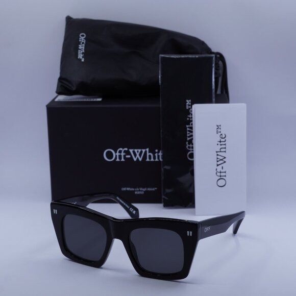 Off-White Off-White OERI13Y SELMA 1007 Sunglasses Black Square Frame Size ONE SIZE - 10 Thumbnail