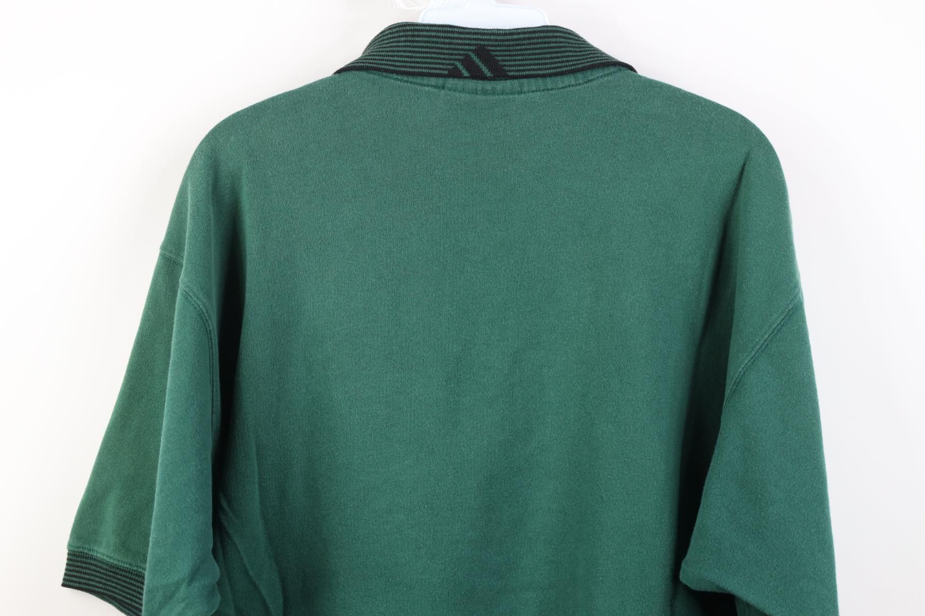 Adidas Vintage 90s Adidas Baggy Collared Golf Polo Shirt Green Size US L / EU 52-54 / 3 - 13 Thumbnail