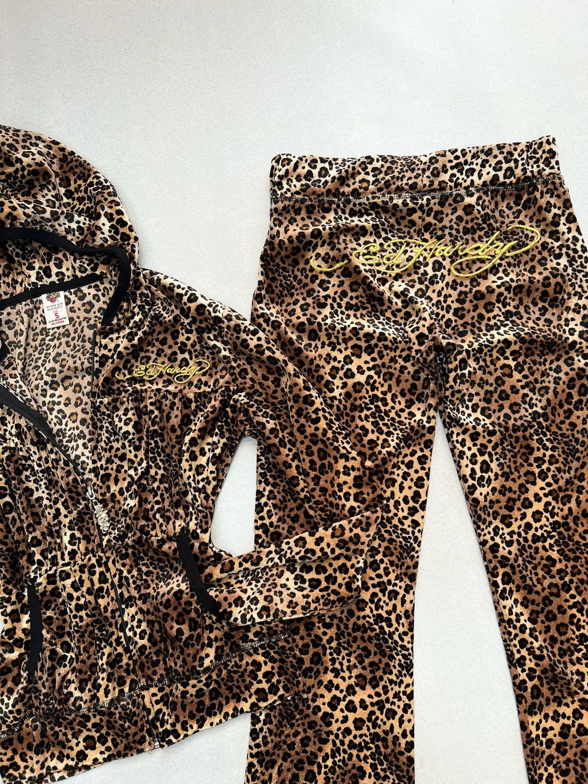 Ed Hardy Ed Hardy Leopard Printed Velvet Track Suit Size S / US 4 / IT 40 - 6 Thumbnail