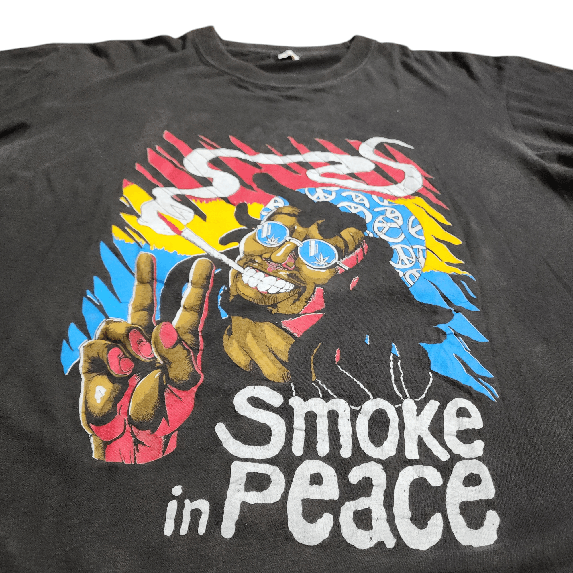 Vintage Vintage 70s 80s Smoke in Peace Weed Tees RARE shirts Size US XL / EU 56 / 4 - 2 Thumbnail