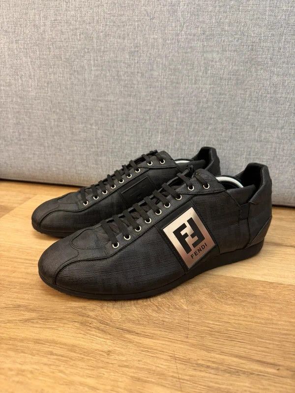 Fendi Fendi Roma Black Coated Canvas Monogram Low Sneakers 11 45 Size US 12 / EU 45 - 7 Thumbnail