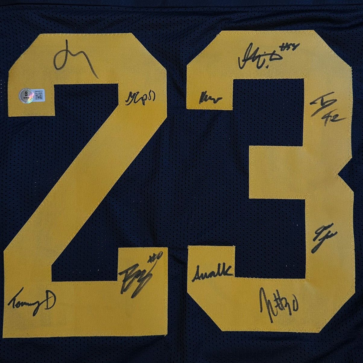 NCAA Michigan Wolverines National Champions Team Signed Jersey Size US XL / EU 56 / 4 - 3 Thumbnail