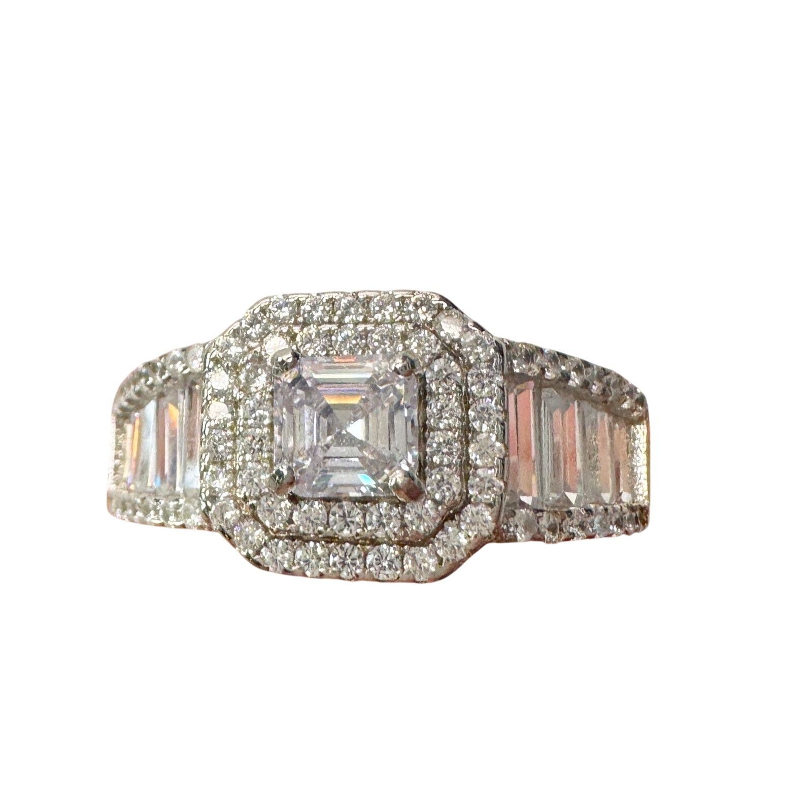 Other Asscher Cut 2.50 ct Lab Created White Sapphire Ring size 9 Size ONE SIZE - 1 Thumbnail