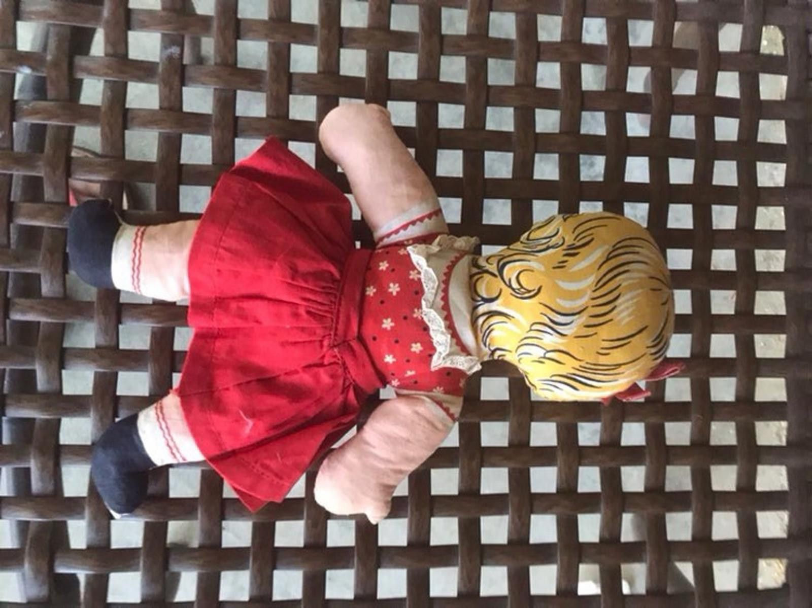 Other Vintage Printed Fabric Stuffed Doll ~ So Sweet! Size ONE SIZE - 2 Thumbnail