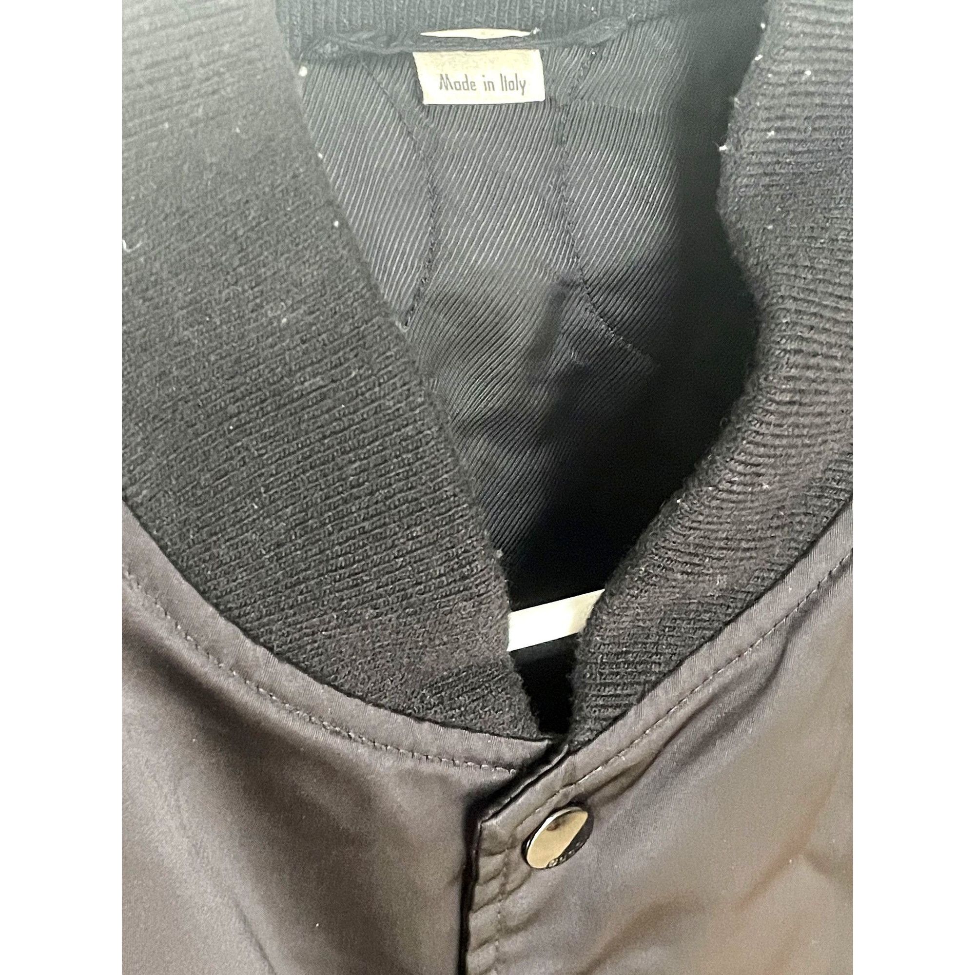 Gucci Gucci Band Black Nylon Bomber Jacket With Red & Blue Stripes Size US L / EU 52-54 / 3 - 5 Thumbnail