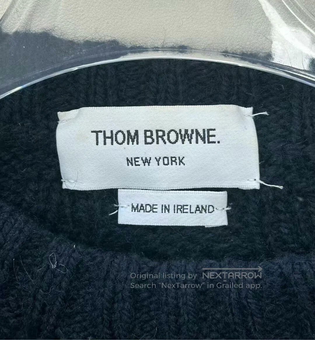 Thom Browne classic thom browne navy knit sweater. Size US S / EU 44-46 / 1 - 3 Thumbnail