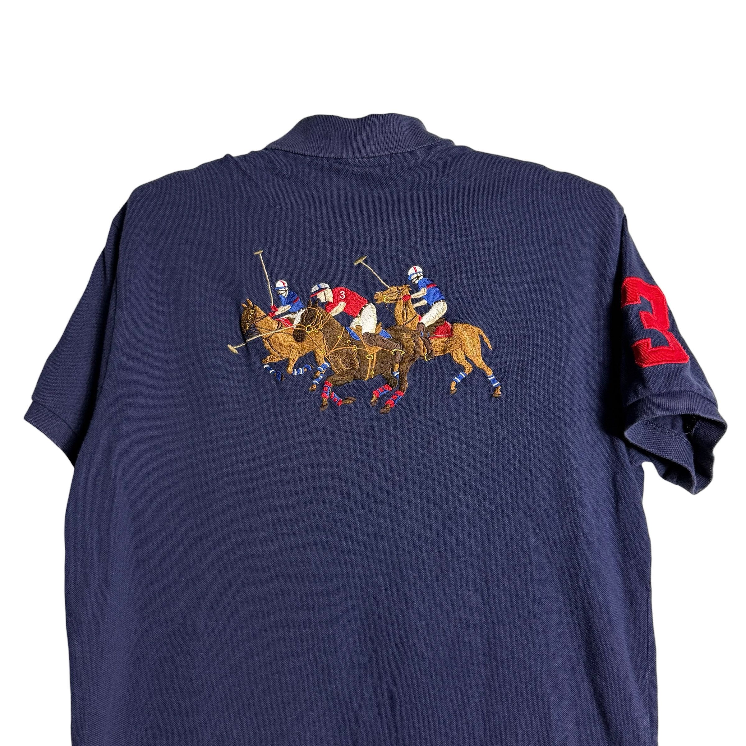Polo Ralph Lauren 🔥RARE🔥Vintage Polo Ralph Lauren Triple Pony Polo Shirt Size US M / EU 48-50 / 2 - 4 Thumbnail