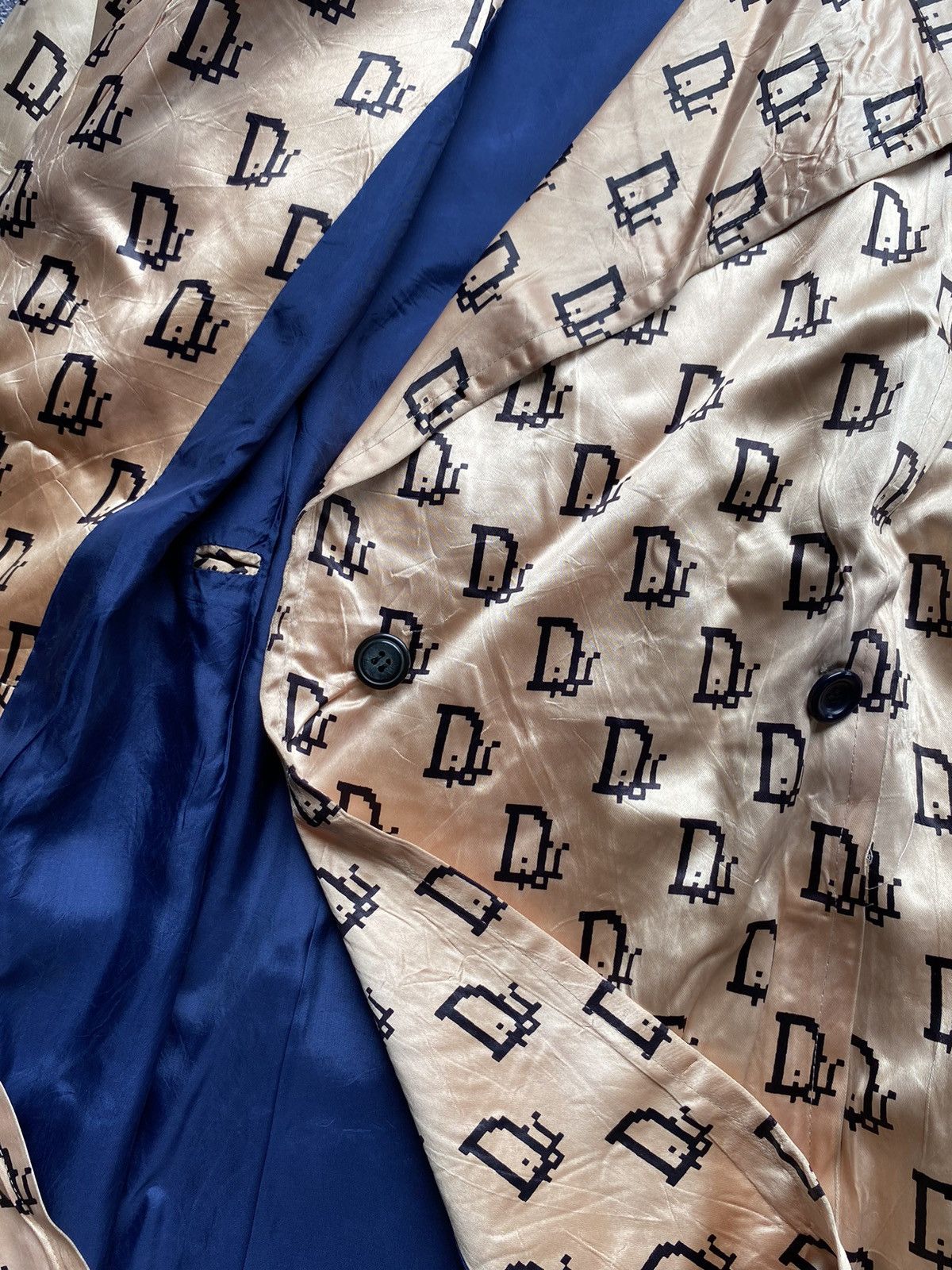Dior Rare✨ MISS DIOR Monogram Vintage Trench Coat Jacket Size M / US 6-8 / IT 42-44 - 9 Thumbnail