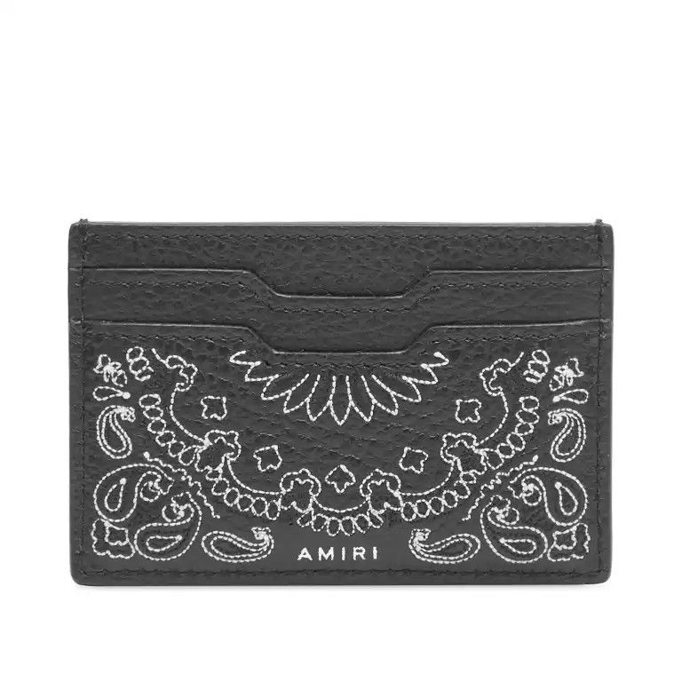 Amiri o1mle0326 Size: OS / Bandana Card Holder in Black Size ONE SIZE - 1 Thumbnail