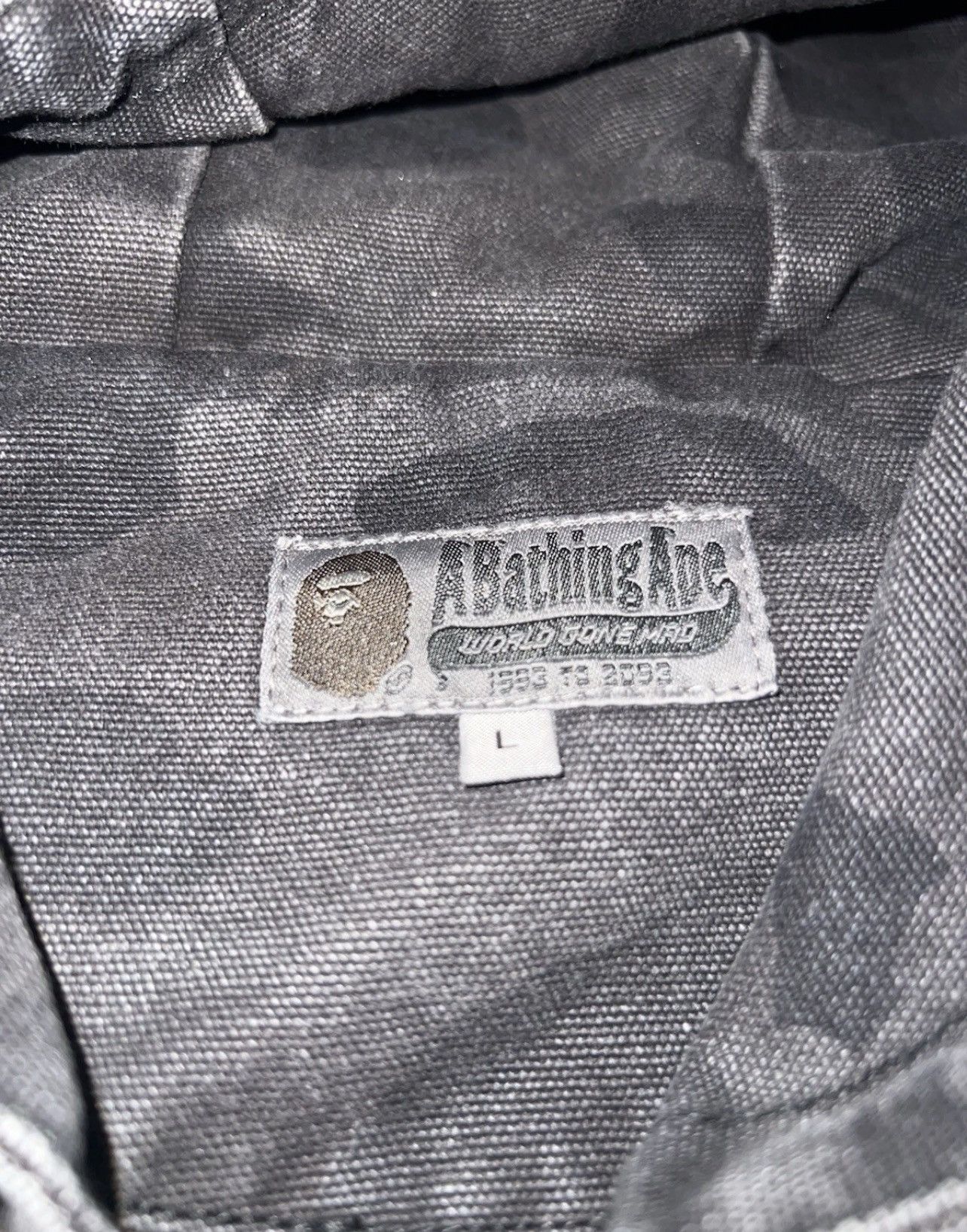 Bape USED Bape x KidSuper Solid Camo Jacquard Jacket Black Size L Size US L / EU 52-54 / 3 - 4 Thumbnail
