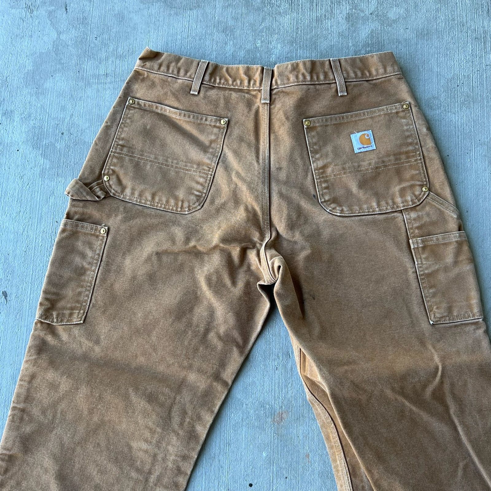 Carhartt × Vintage Carhartt brown double knee work wear carpenter pants Size US 34 / EU 50 - 6 Thumbnail