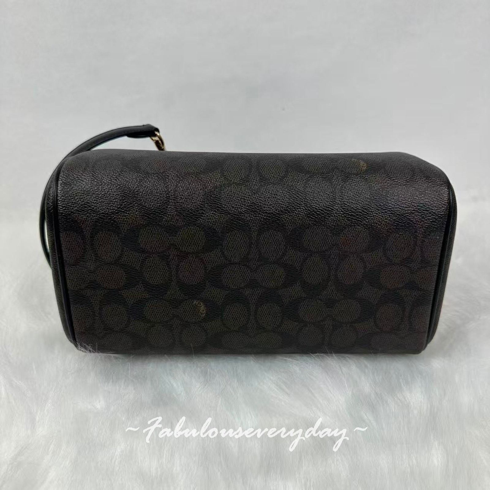 Coach Coach Rowan Satchel Crossbody Sig Canvas/Gold/Walnut/Black Size ONE SIZE - 5 Thumbnail