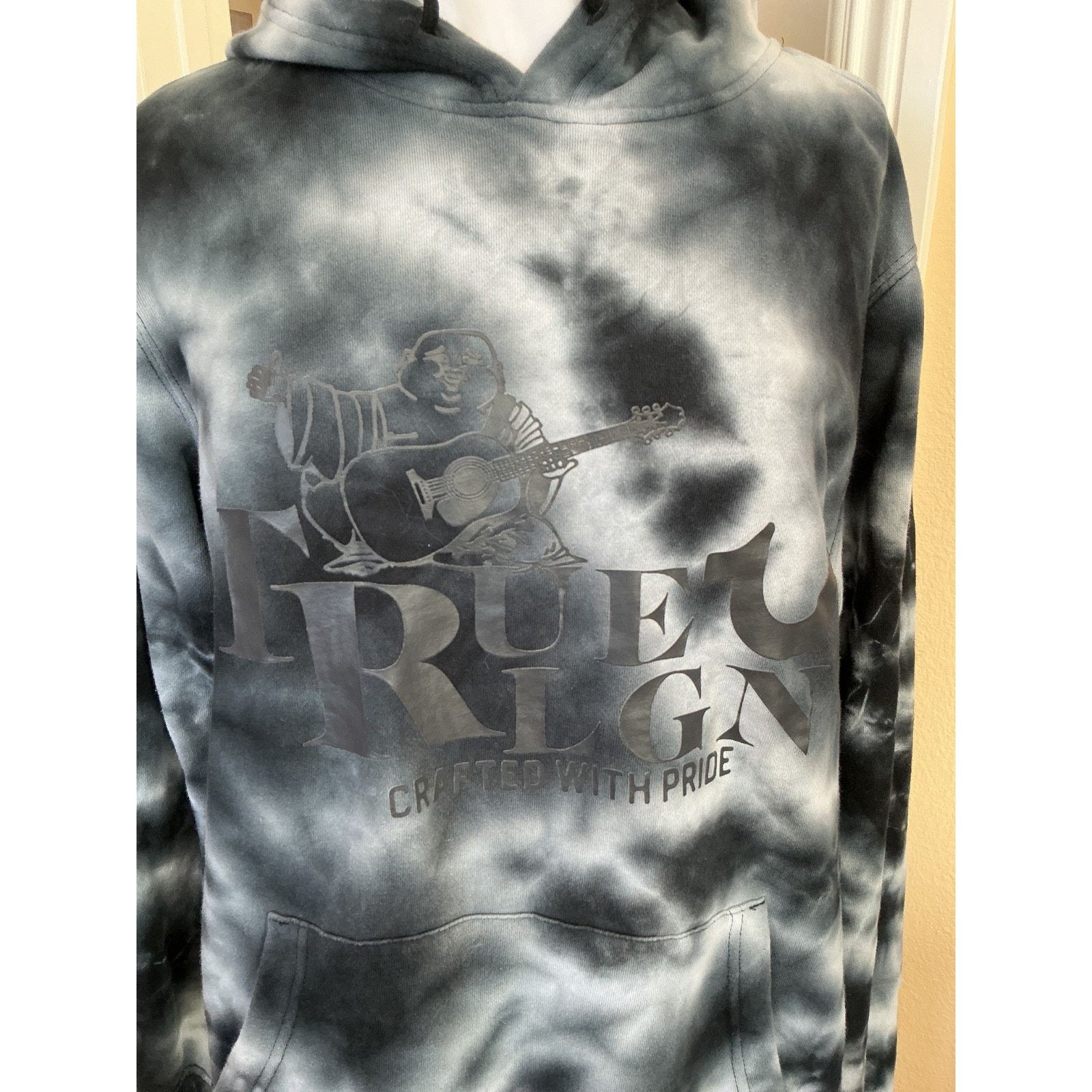 True Religion TRUE RELIGION BLUE TIE-DYE BUDDHA GUITAR HOODIE SWEATSHIRT Size US L / EU 52-54 / 3 - 5 Thumbnail