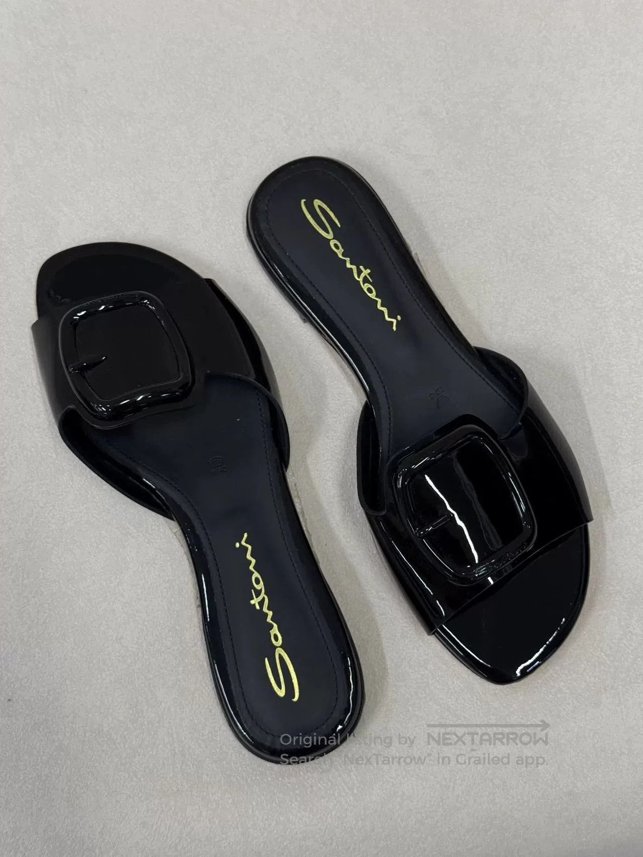 Santoni Santoni Women's Patent Leather Sandals. Size US 5 / IT 35 - 4 Thumbnail