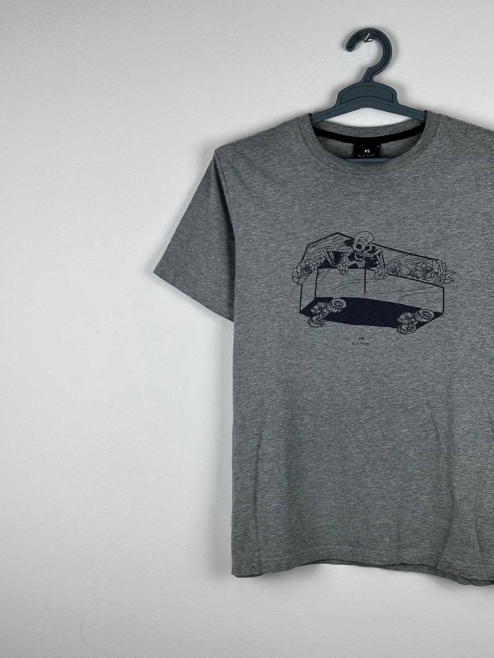 Designer × Paul Smith Paul Smith Graphic Print Skeleton Skull GreY T Shirt Size US M / EU 48-50 / 2 - 2 Thumbnail