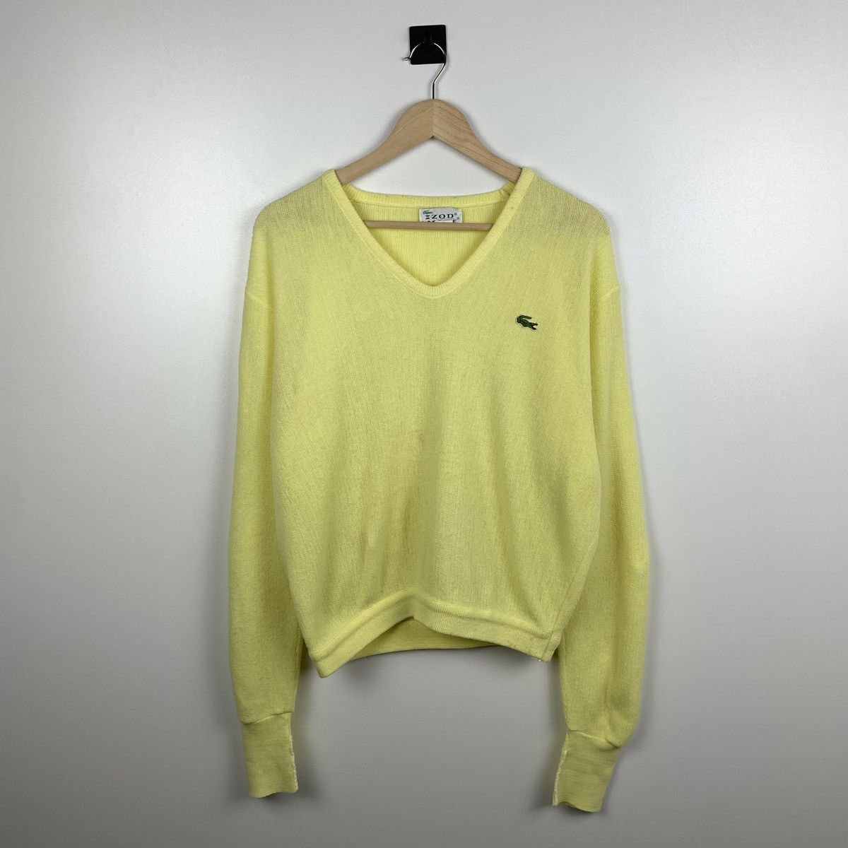 Lacoste Vintage Izod Lacoste Orlon Acrylic Sweater Size M Yellow Top Size US M / EU 48-50 / 2 - 1 Thumbnail