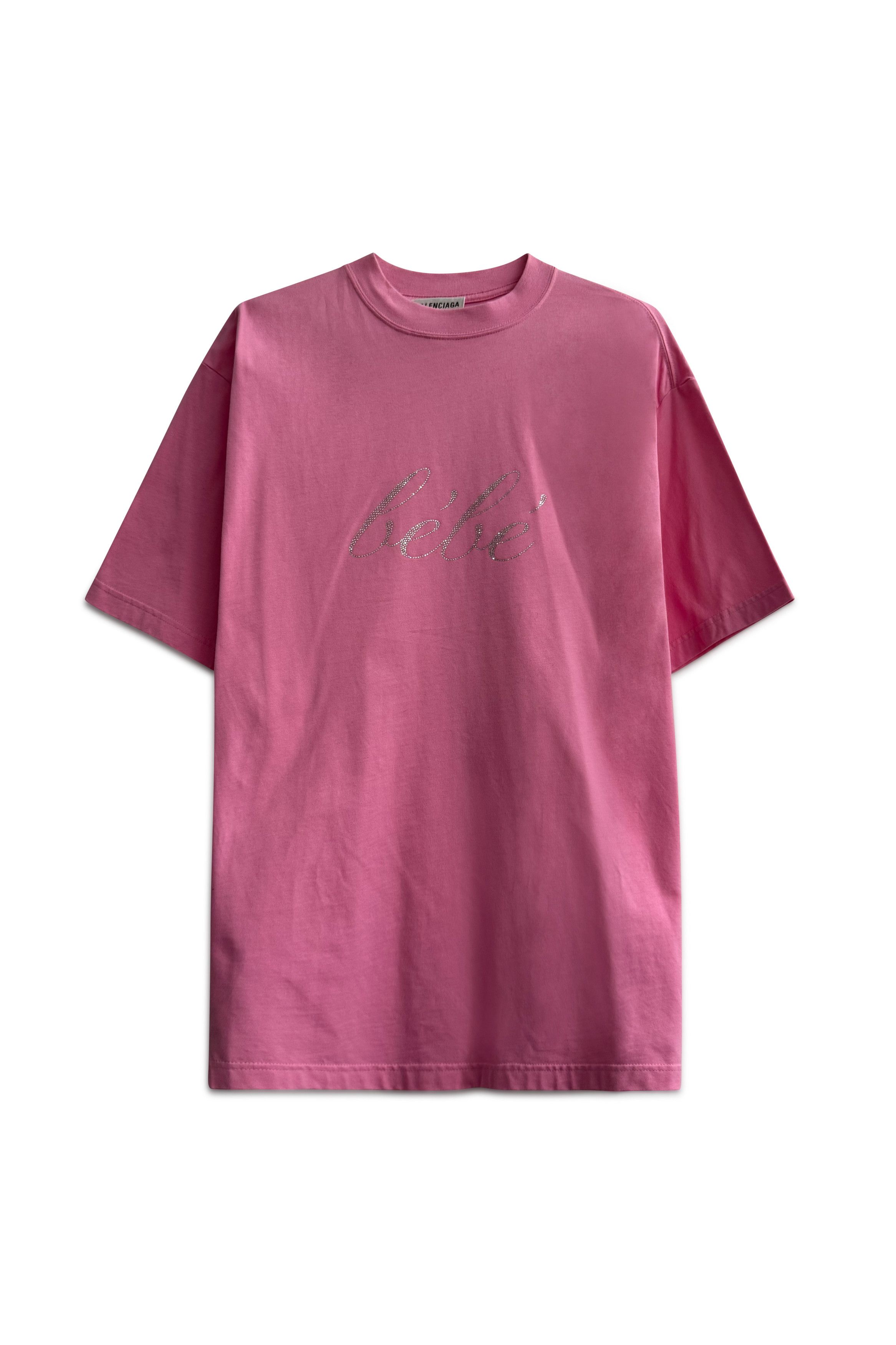 Balenciaga Balenciaga Pink Bebe Swarovski Tshirt Size US M / EU 48-50 / 2 - 1 Thumbnail