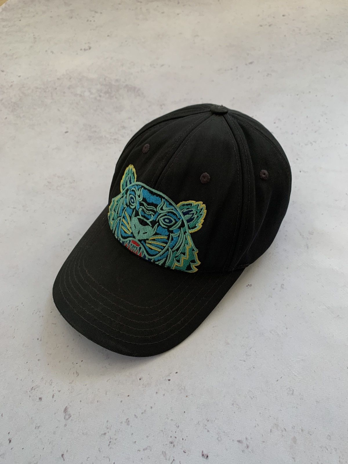 Designer Kenzo Tiger Embroidery Logo Black Cap Size ONE SIZE - 4 Thumbnail