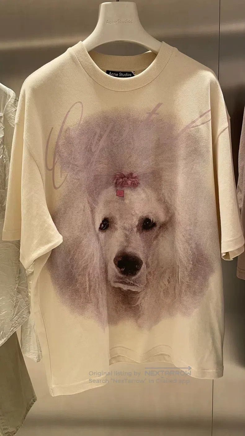 Acne Studios Acne Studios Dog print short-sleeve T-shirt, beige Size S / US 4 / IT 40 - 5 Thumbnail
