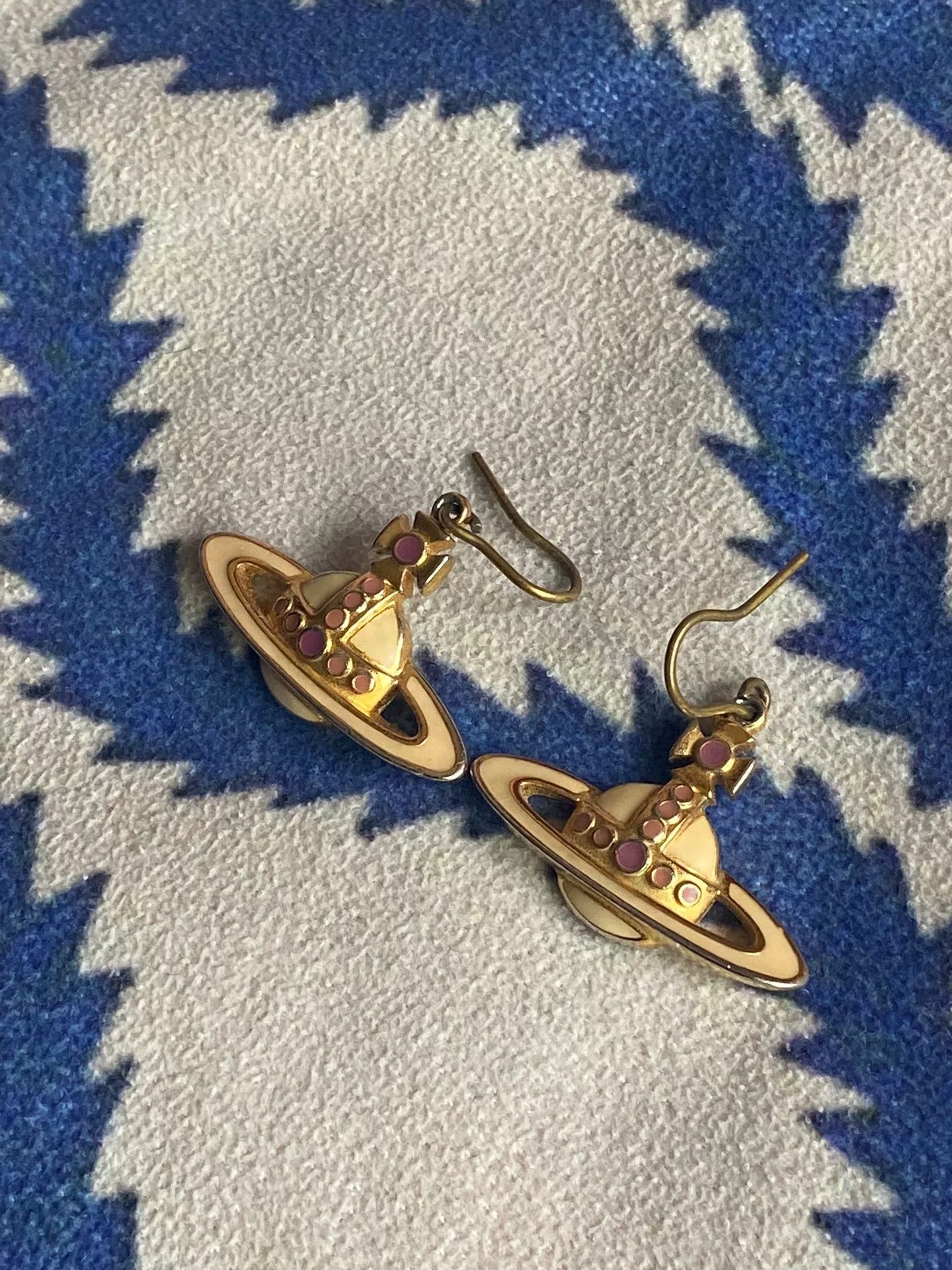 Vivienne Westwood vivienne westwood pink enamel saturn earrings Size ONE SIZE - 1 Thumbnail