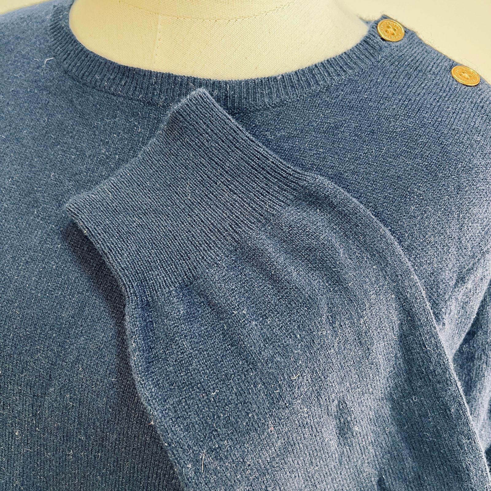 Lauren Ralph Lauren Lauren Ralph Lauren Cashmere Sweater Navy Blue Size XL / US 12-14 / IT 48-50 - 7 Thumbnail